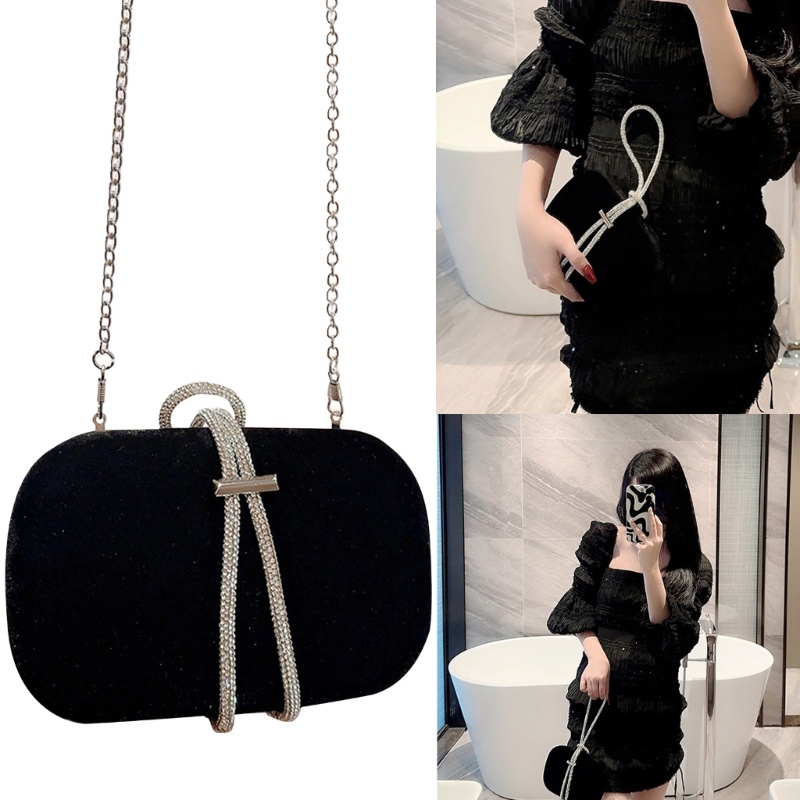 Túi Đeo Chéo Đính Đá Thời Trang Sang Trọng Cho Nữ