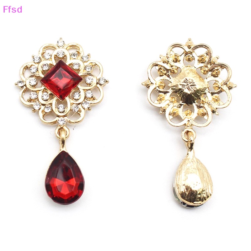 Nút Vuông Hợp Kim 25 * 45MM Đính Đá Trang Trí Hộp Quà Đám Cưới Diy