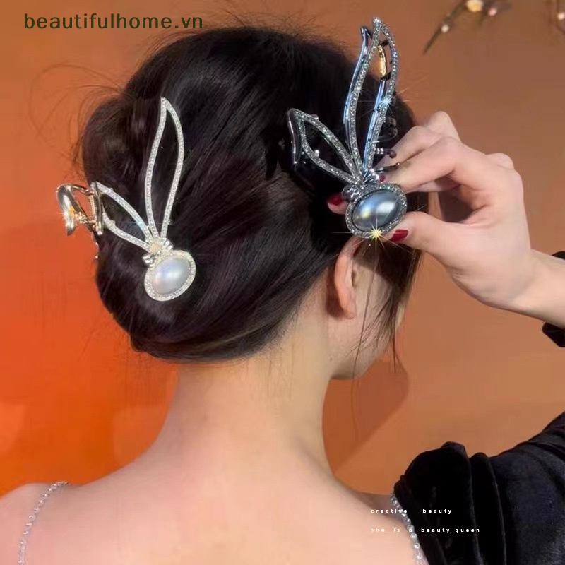 Kẹp Tóc Hình Cá Mập Đính Đá Bằng Kim Loại Cho Nữ 1 Cái