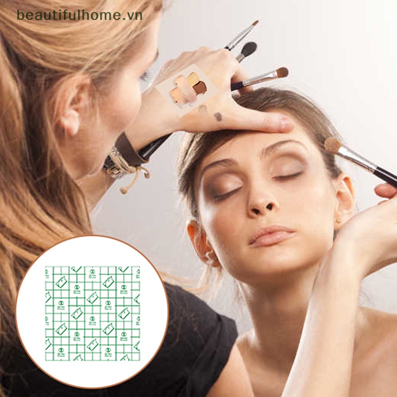 Bộ 10 Bảng Pha Màu Trang Điểm Bằng Giấy PU Dùng Một Lần