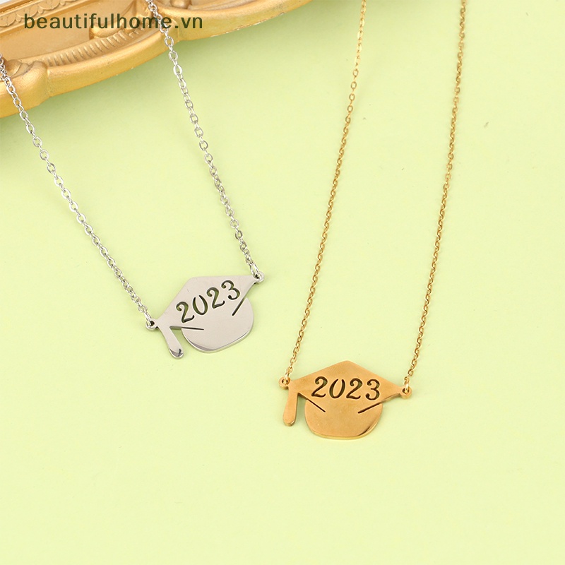 1 Vòng cổ Mặt Hình Nón Tốt Nghiệp Màu Vàng / Bạc Thời Trang 2023