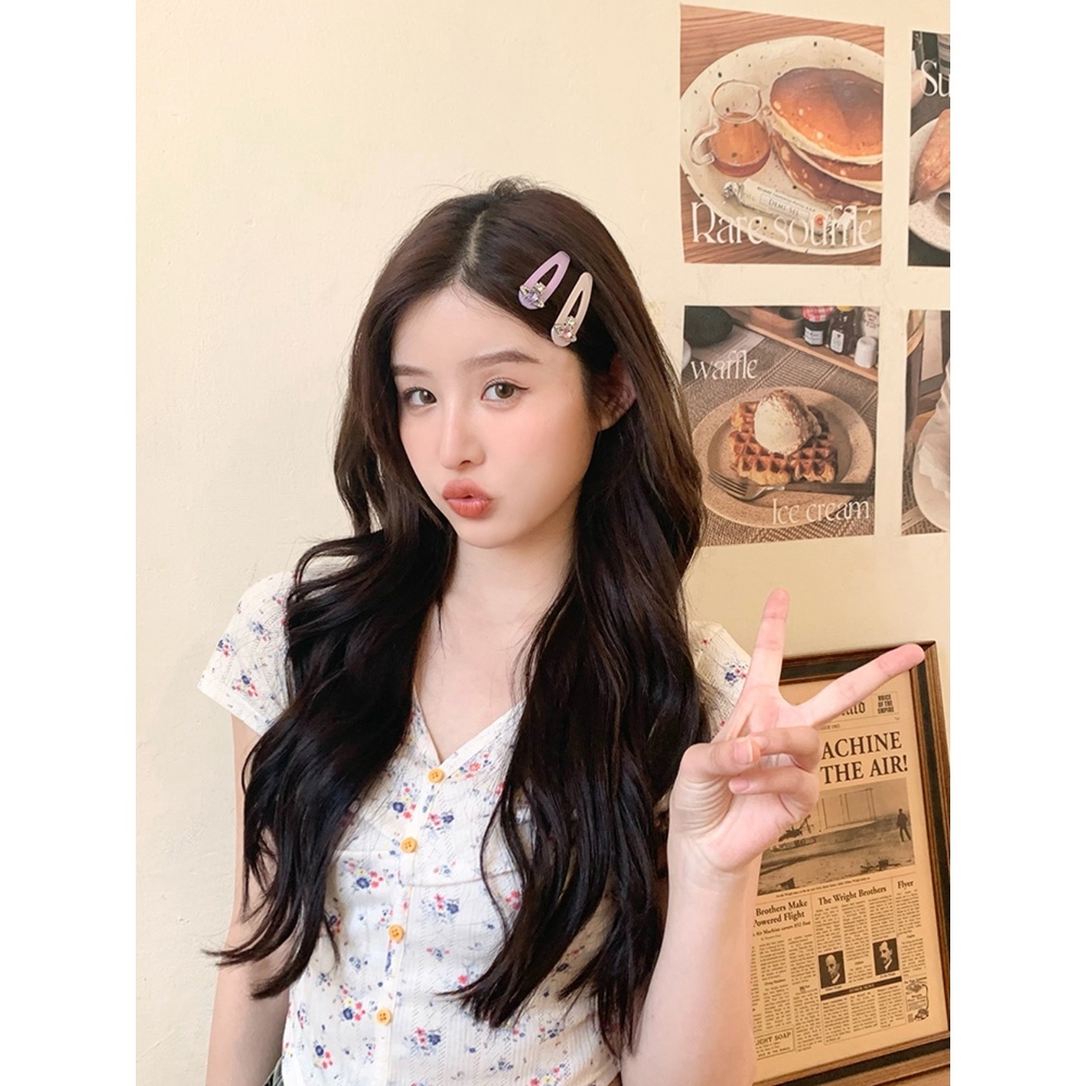 Kẹp Tóc Mini Hình Kim Cương Màu Hồng Ngọt Ngào Thời Trang Cho Nữ