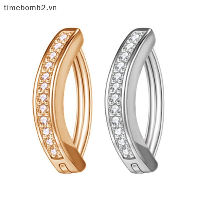 1 Khuyên Rốn Dạng Cong Đính Đá Zircon Tối Giản Cho Nữ