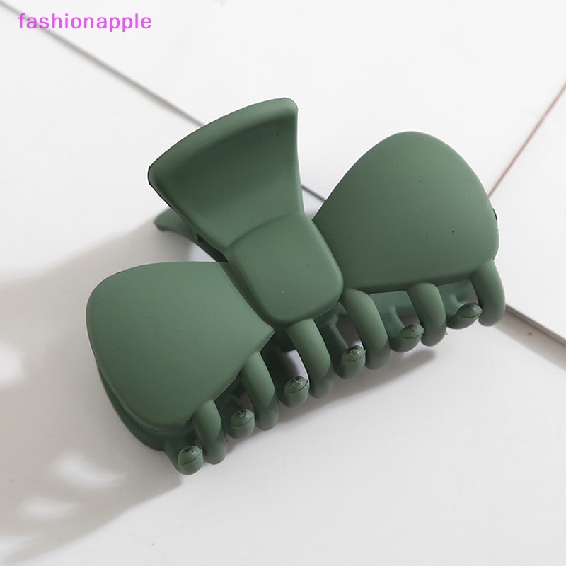 Kẹp Tóc Càng Cua Bằng Acrylic Hình Nơ Màu Đục Kiểu Hàn Quốc