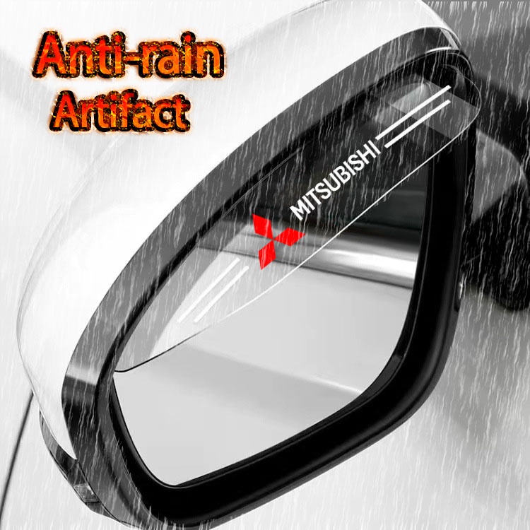 Tấm Che Nắng Mưa Và Bụi Trong Suốt Cho Gương Chiếu Hậu Xe Hơi Mitsubishi Xpander Delica Pajero Sport L200 Fuso