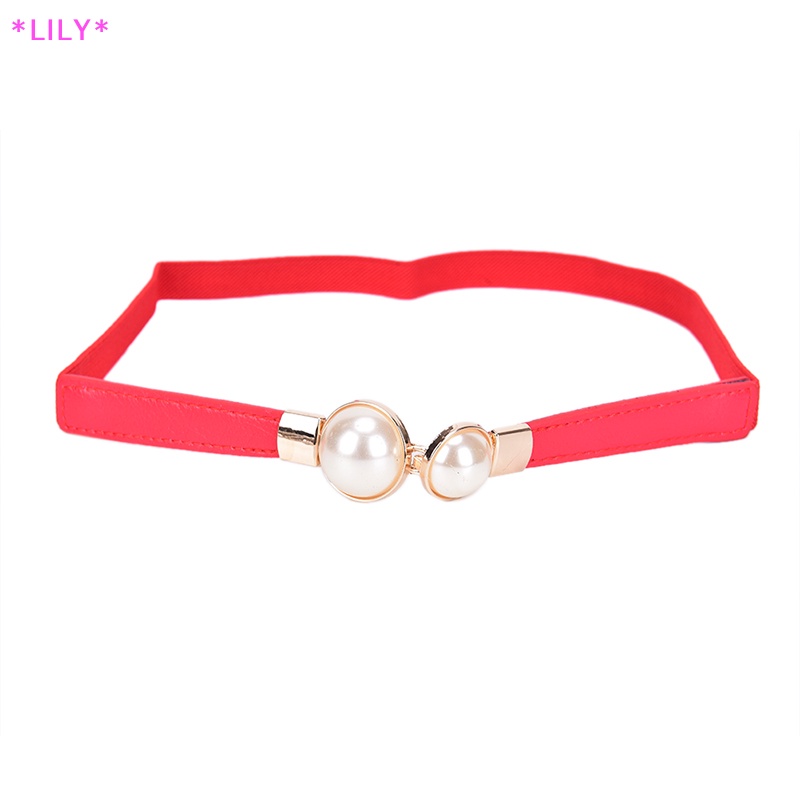 Lily phụ nữ đàn hồi eo con dấu vành đai ngọc trai cho váy váy dây thắt lưng wasit vành đai uuu