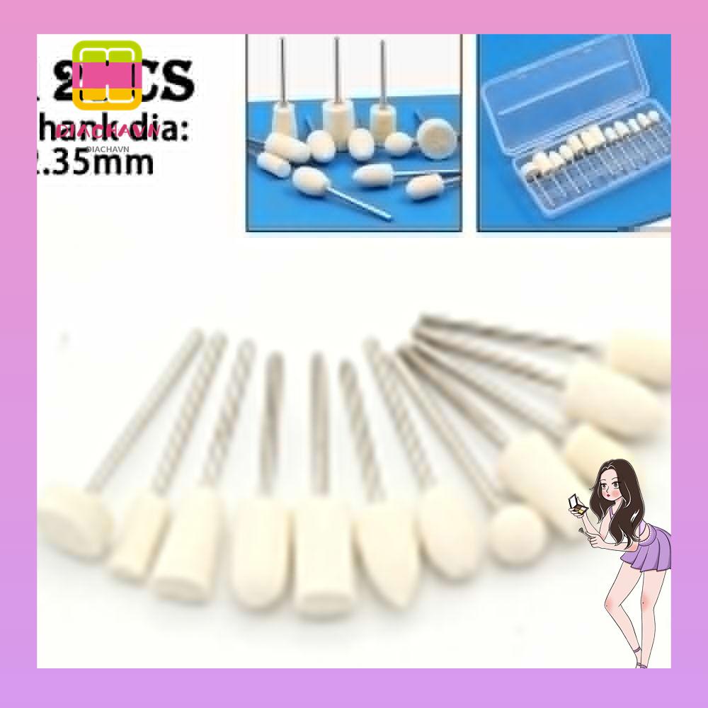 Set 12 Đầu Mài Len 2.35 / 2.2mm Chuyên Dụng Cho Máy Mài