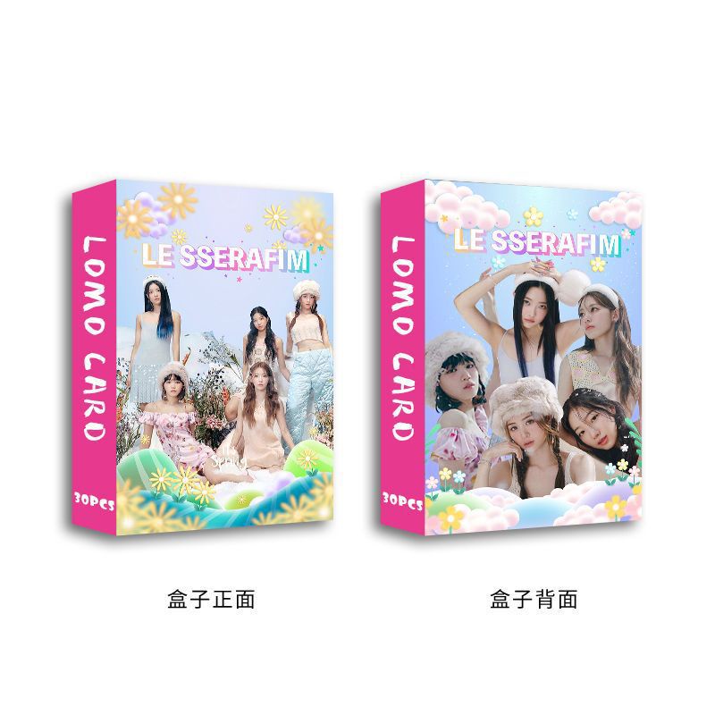 LE SSERAFIM Photocard Lomo Card Double-sided Color Printing 30pcs/box