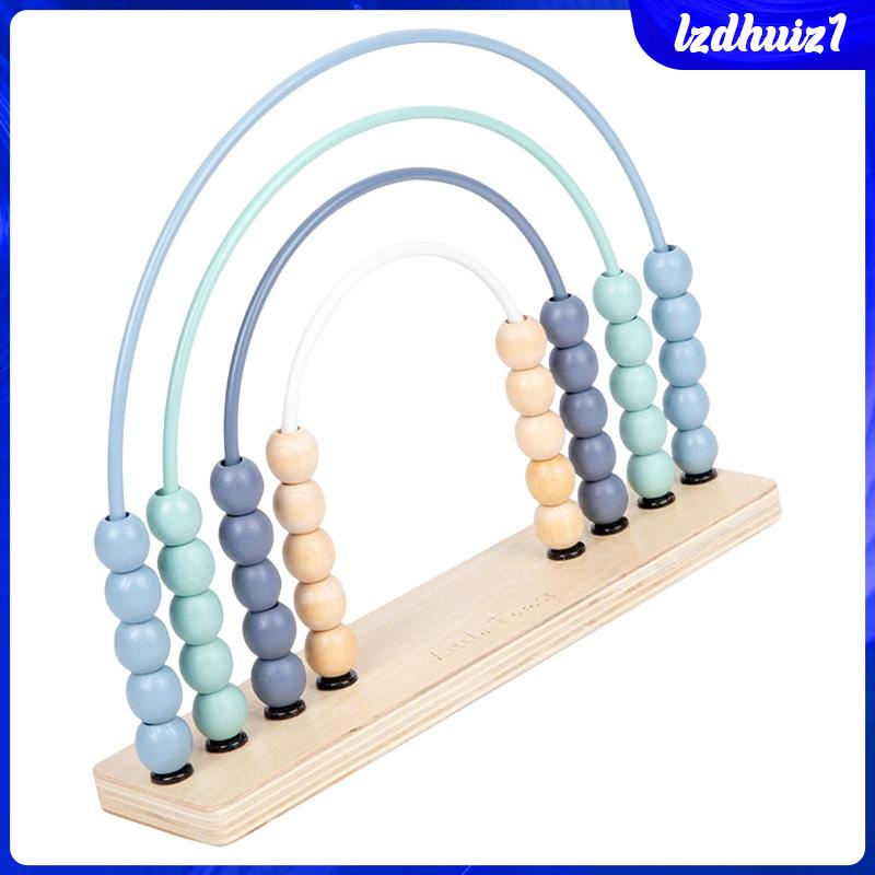 Bàn Tính Bằng Gỗ Màu Cầu Vồng Dùng Trang Trí Phòng Trẻ Em