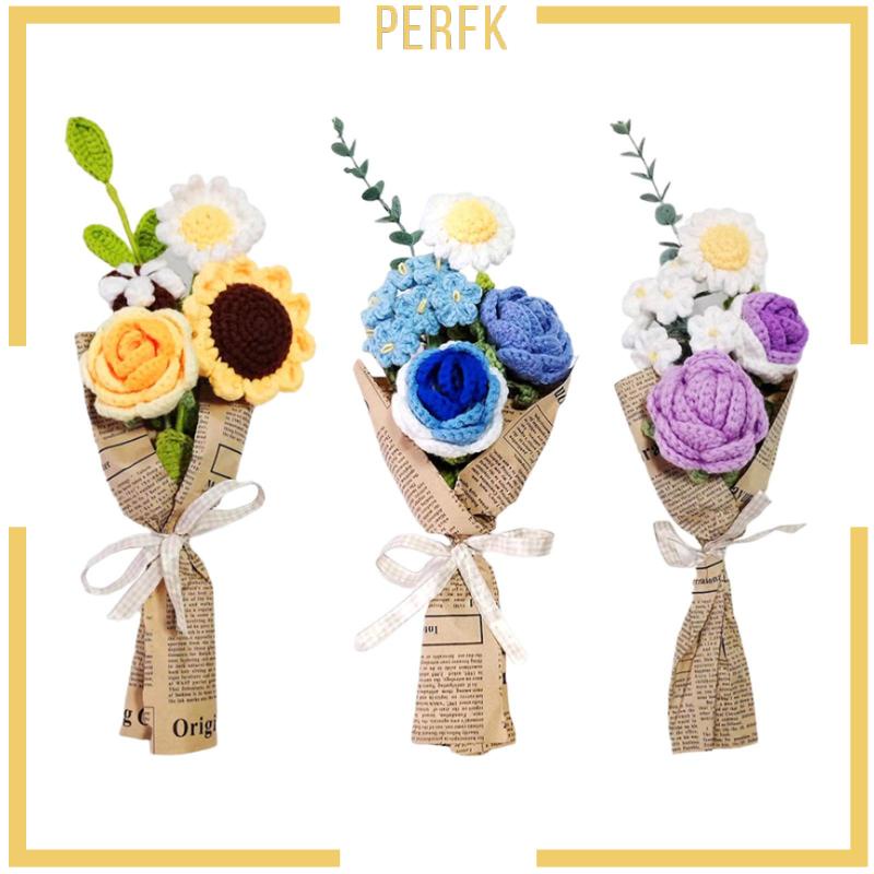[Perfk] Bó Hoa Giả Móc Thủ Công Chuyên Nghiệp Bền Bỉ