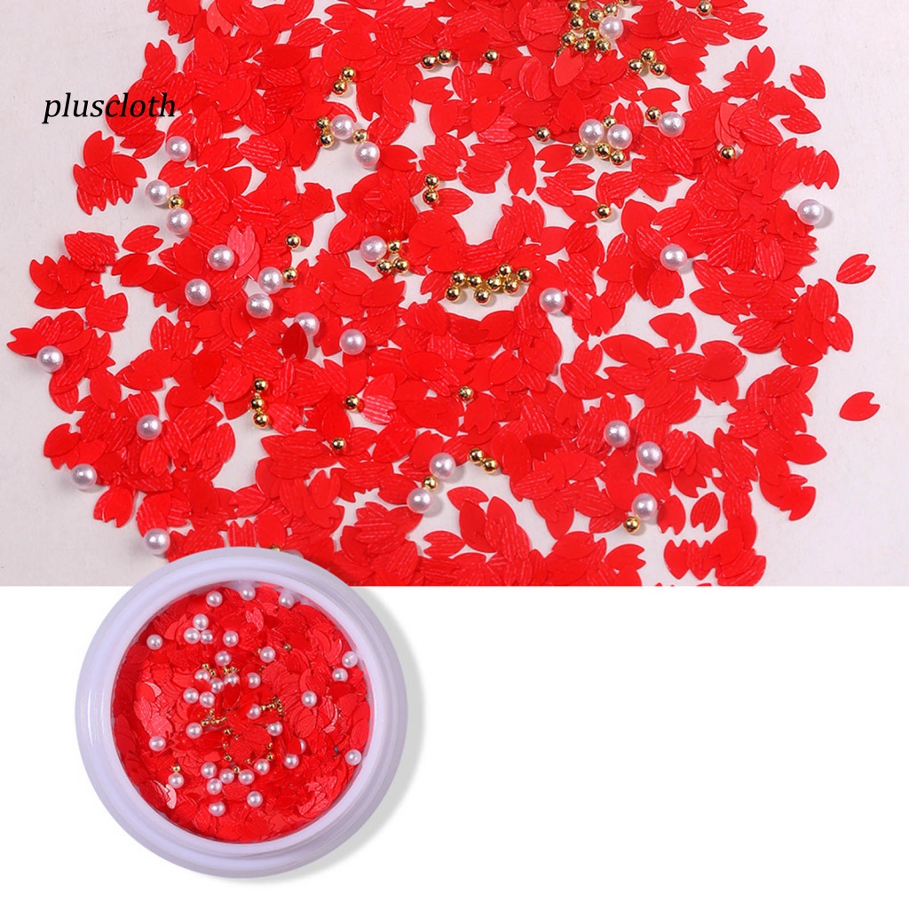 1 Hộp Sequin Hình Cánh Hoa Màu Sắc Sống Động Siêu Mỏng Trang Trí Móng Tay