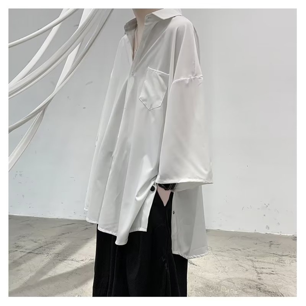 Áo Sơ Mi Tay Ngắn Thiết Kế Xẻ Tà Thời Trang Mùa Hè Hàng Mới 2023 Dành Cho Bạn Nữ