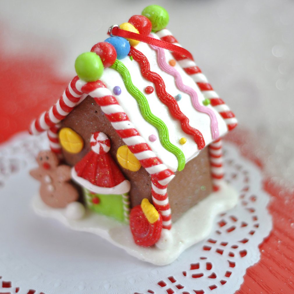 =Christmas=Gingerbread House Ornaments Candy House Ornament Gingerbread House Pendant