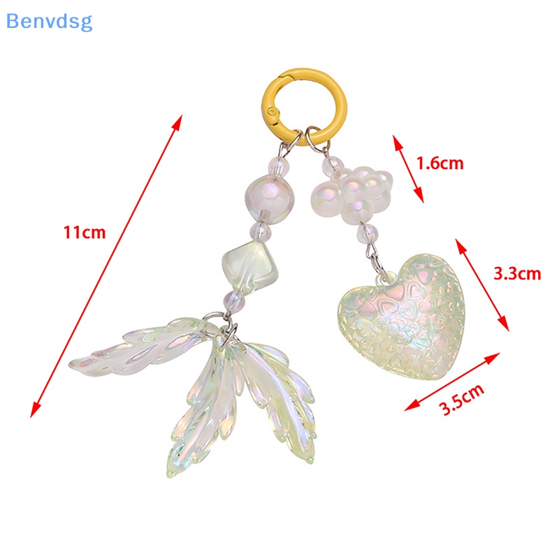 Benvdsg &gt; Móc Chìa Khóa Trang Trí Túi Xách Hình Trái Tim Lá Nhiều Màu Phong Cách Hàn Quốc Cho Nữ