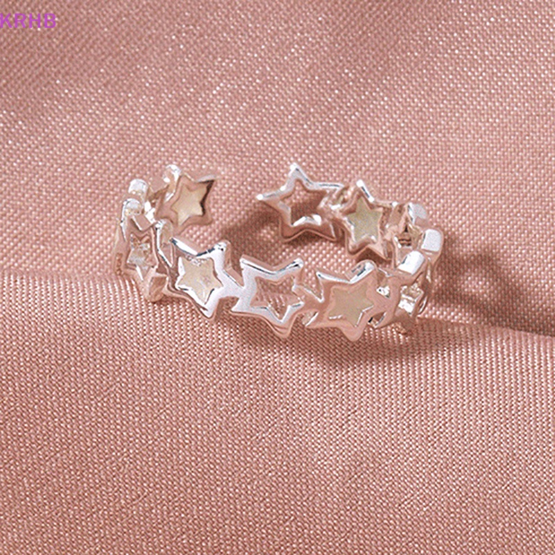 Nhẫn Hợp Kim Dạ Quang Hình Ngôi Sao Năm Cánh Phong Cách Âu Mỹ Cho Nữ Mới