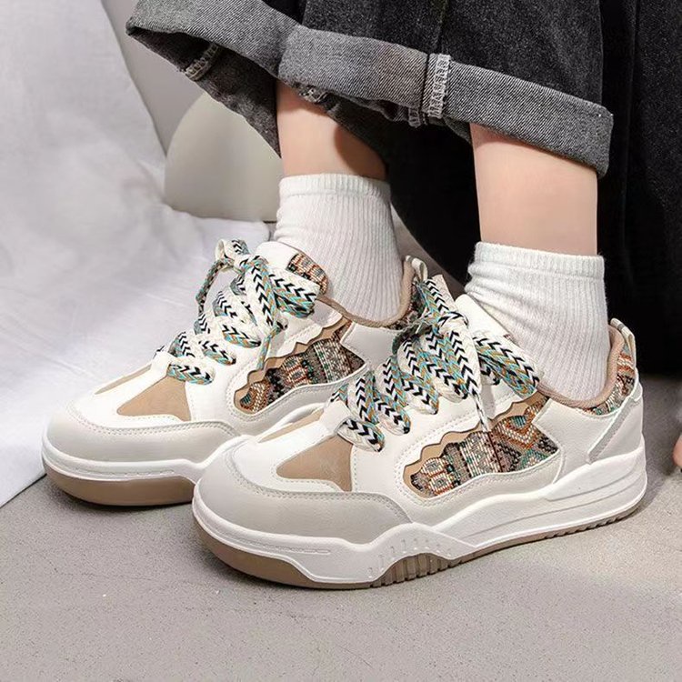 Giày Thể Thao Đế Dày Màu Sắc Nổi Bật Phong Cách retro Cho Nữ