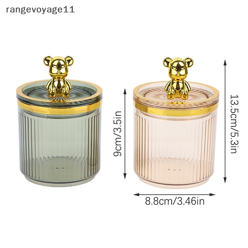 Lọ Đựng Mỹ Phẩm [Rangevoyage] Bằng Acrylic Trong Suốt Hình Gấu Dễ Thương