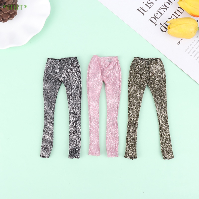 Bộ Áo Thun Tay Dài + Quần Dài Màu Hồng Lấp Lánh Dành Cho Búp Bê Mới