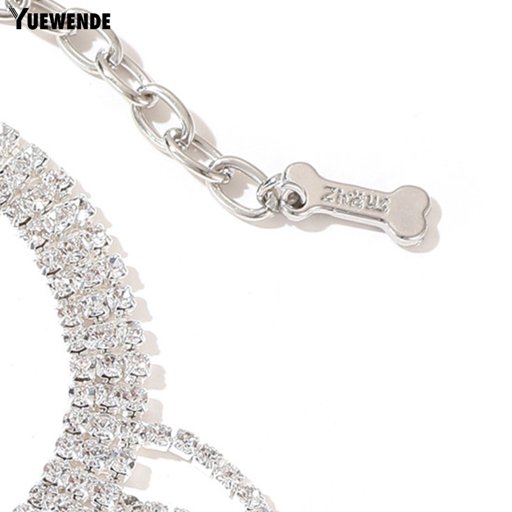 Yq.e Vòng cổ Mặt Hình Động Vật Nhỏ Lấp Lánh Bề Mặt Mịn Cho Thú Cưng