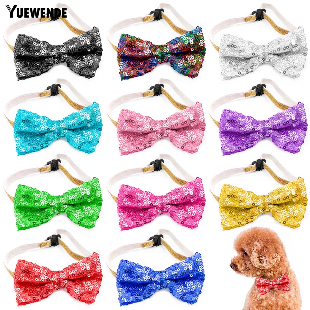 Vòng Cổ HìNh Nơ ĐíNh Kim Sa Có Thể ĐiềU ChỉNh Cho Thú Cưng