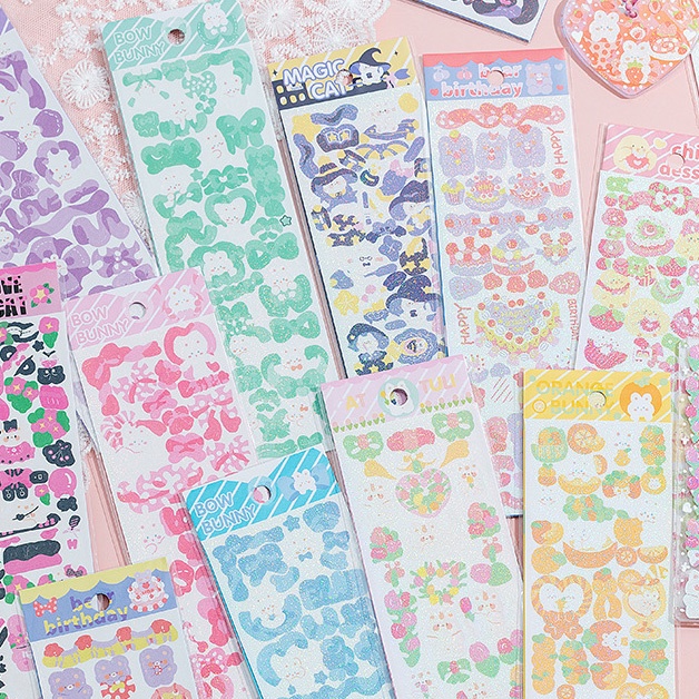 Winzige Sticker Hình Dán Trang Trí Dán Sổ Tay DIY Hình Hoạt Hình Dễ Thương Phong Cách Hàn Quốc