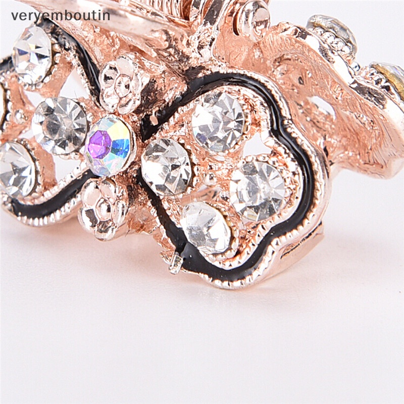 Kẹp Càng Cua Hình Bướm Mini Bằng Nhựa Đính Đá Pha Lê Đáng Yêu