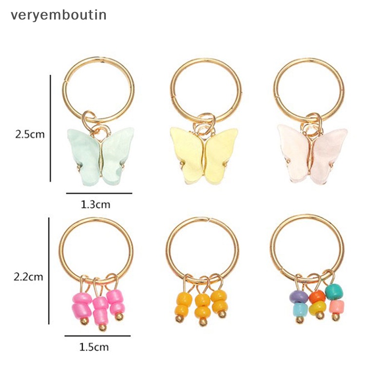 Set 6 Kẹp Tóc Hình Bướm / Ngôi Sao Bằng Kim Loại Thời Trang Cho Nữ