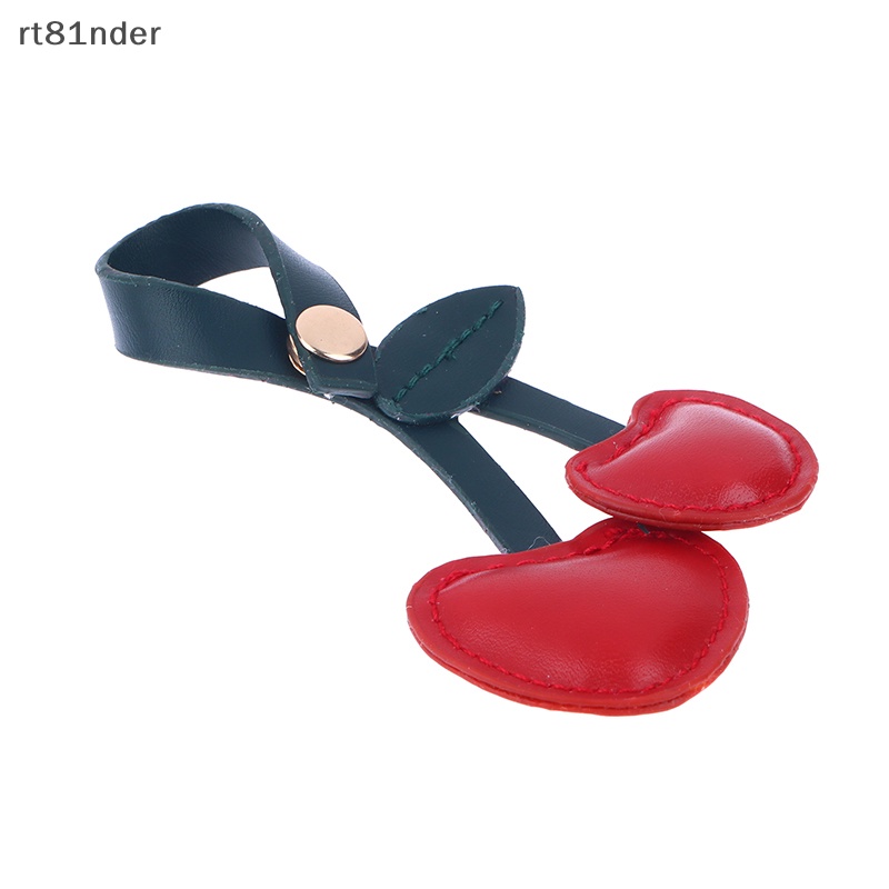 Rt Móc Khóa Hình Trái cherry Nhỏ Bằng Da Sáng Tạo