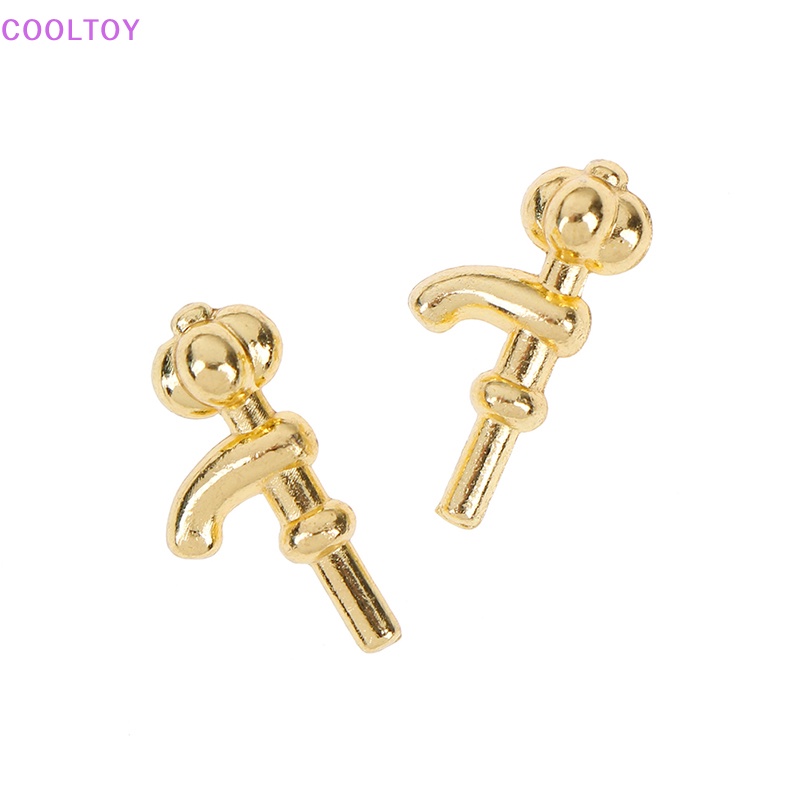 Cooltoy Bộ 2 Vòi Nước mini Bằng Hợp Kim Tỉ Lệ 1: 12 Trang Trí Nhà Búp Bê