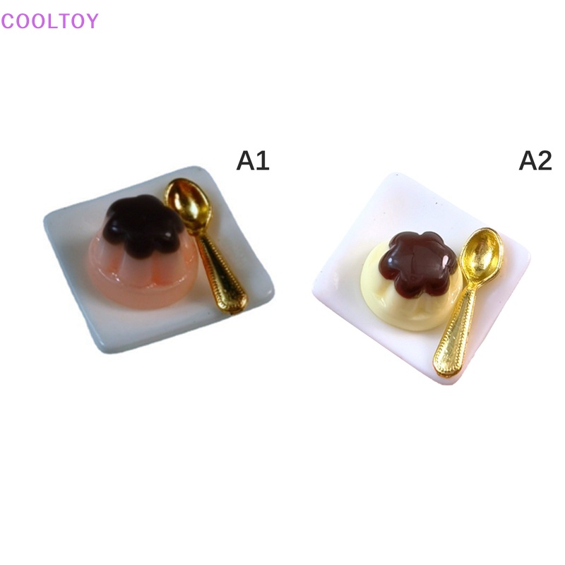 Cooltoy 1 Bộ Mô Hình Bánh Pudding Trái Cây Tỉ Lệ 1: 12 Trang Trí Nhà Búp Bê