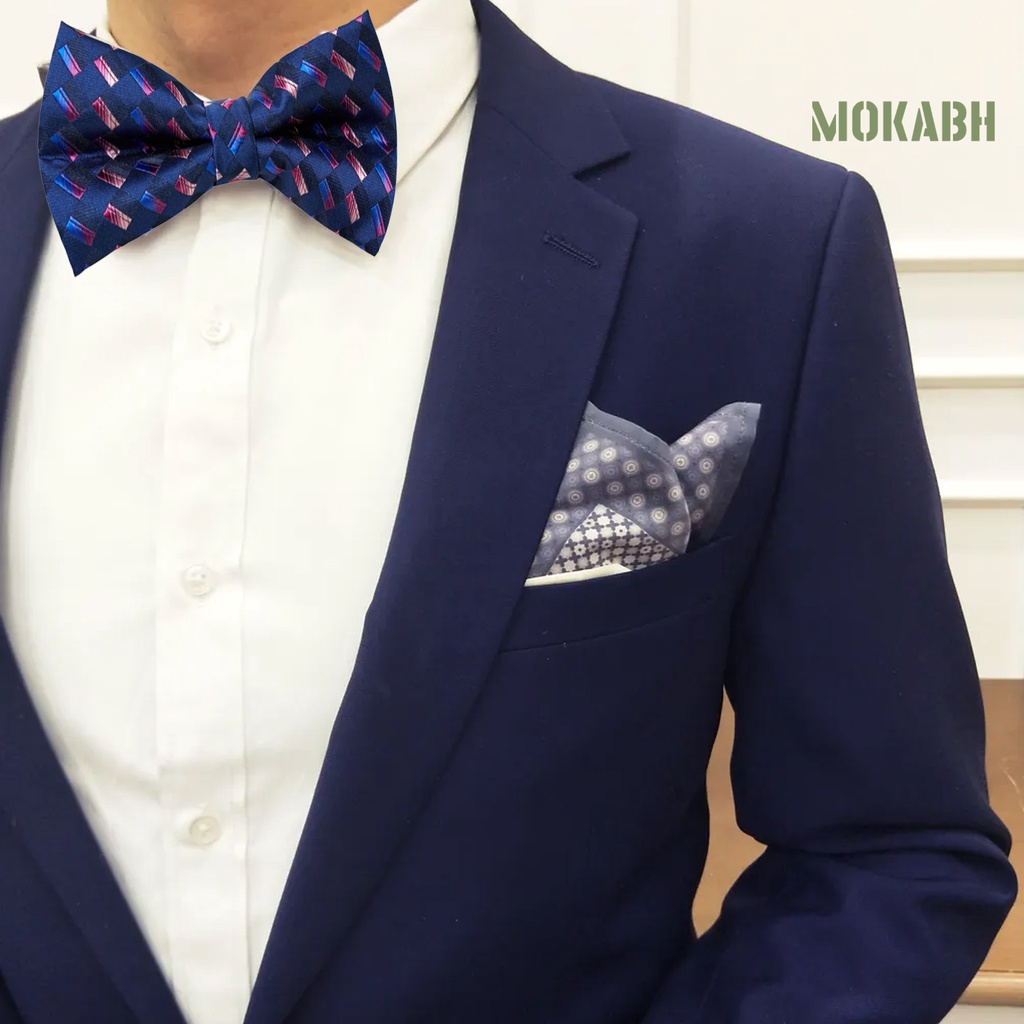 Cà Vạt Nơ Màu Trơn Hai Lớp Họa Tiết Thời Trang Có Thể Điều Chỉnh Cho Nam