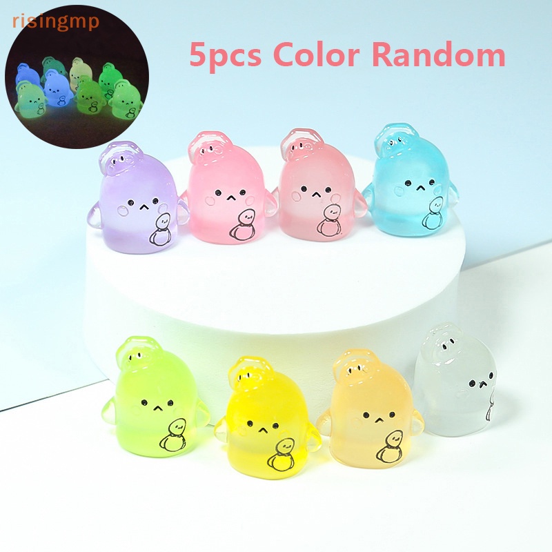 Bộ 5 Mô Hình Búp Bê Hoạt Hình Mini Bằng Nhựa Phát Quang Dễ Thương Trang Trí Tiểu Cảnh / Sân Vườn / Nhà Cửa