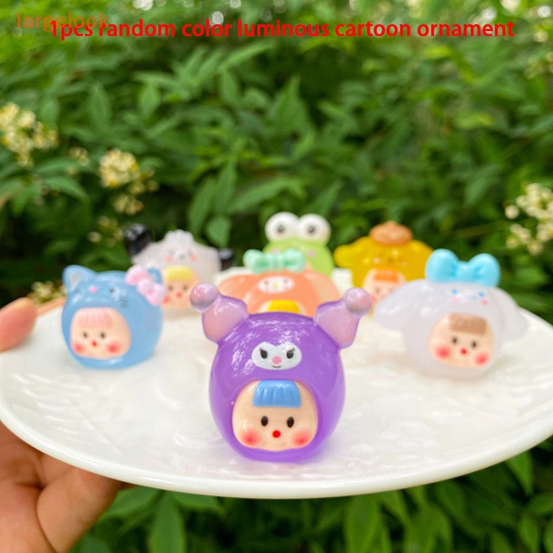 1 Búp Bê Kuromi Mini Phát Quang Dễ Thương Dùng Trang Trí Xe Hơi