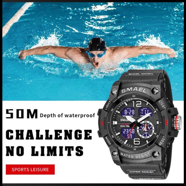 Đồng Hồ Điện Tử Chống Thấm Nước Kiểu Dáng Sang Trọng Dành Cho Nam Zevaret Smael