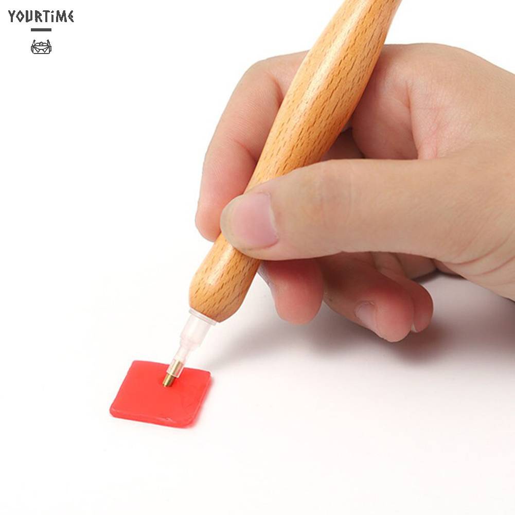 Bộ Bút Đính Đá 5D Tự Làm Kèm 4 Đầu Thay Thế