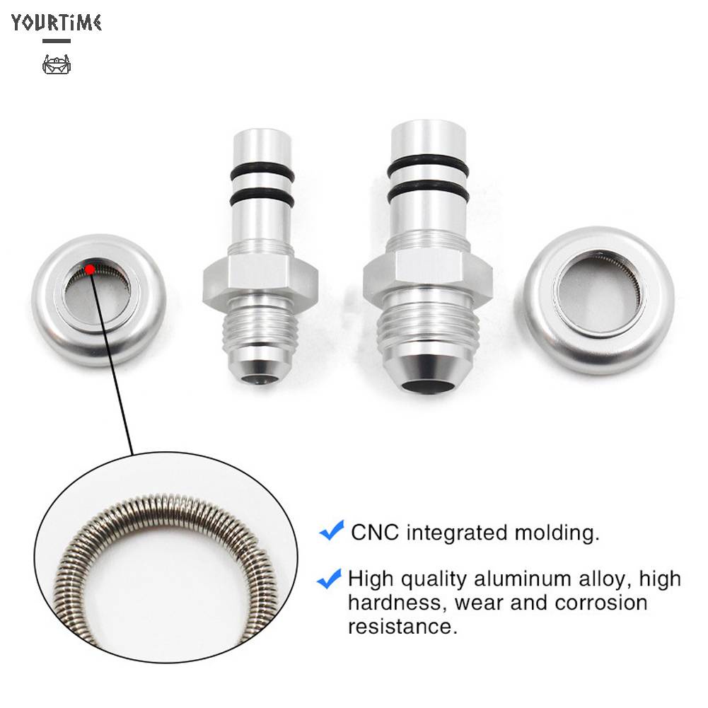 Set 2 Đầu Nối Đường Ray Nhiên Liệu AN6 AN8 Cho 1986-1998 Mustang Billet