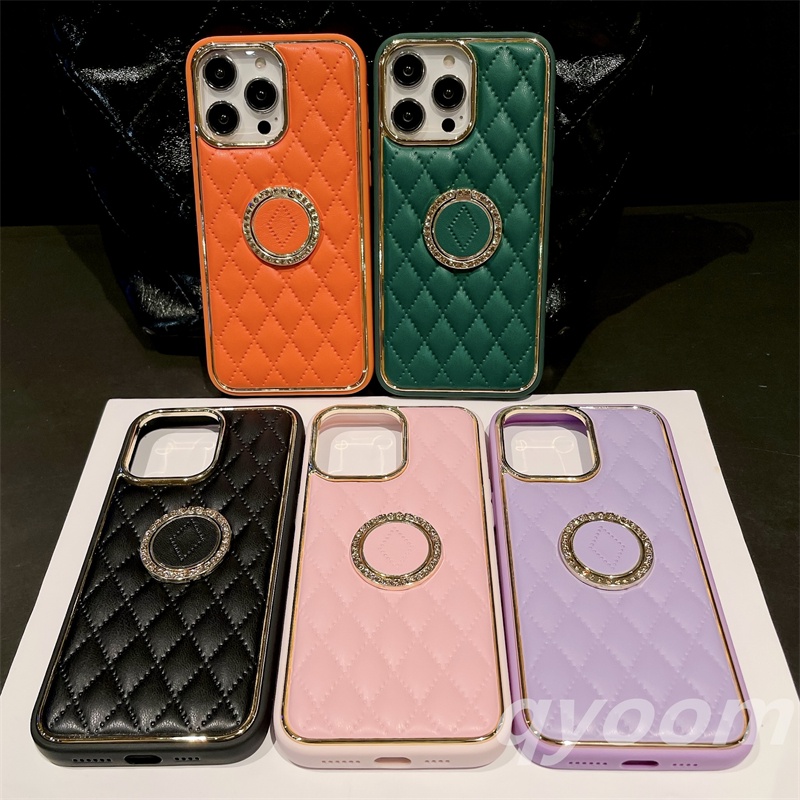 Ốp Điện Thoại Da Cứng Dạng Lưới Có Giá Đỡ Sang Trọng Cho IPhone 14 Pro i14 13 Pro 12Pro max 11 11Pro