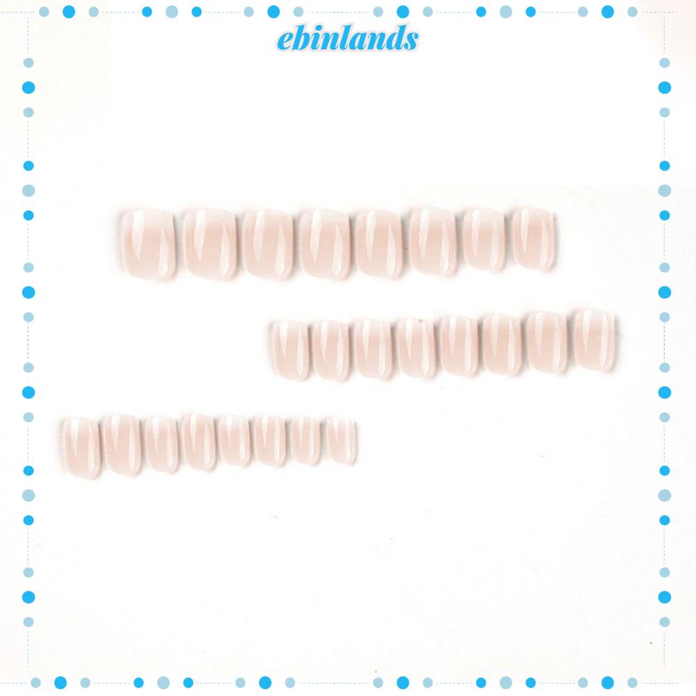 Bộ Móng Tay Giả Ngắn Che Phủ Toàn Diện Màu Hồng Nude DIY