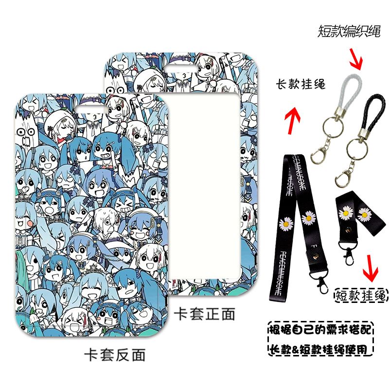 Vỏ Bọc Thẻ ID / Thẻ Ngân Hàng / Xe Bus Họa Tiết Hoạt Hình Hatsune Miku DIY