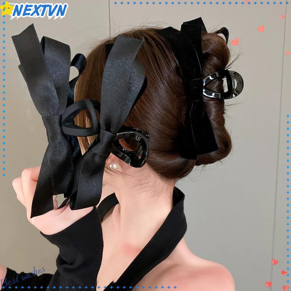 Kẹp Tóc Nơ Vải Nhung Phong Cách Hàn Quốc Cho Nữ