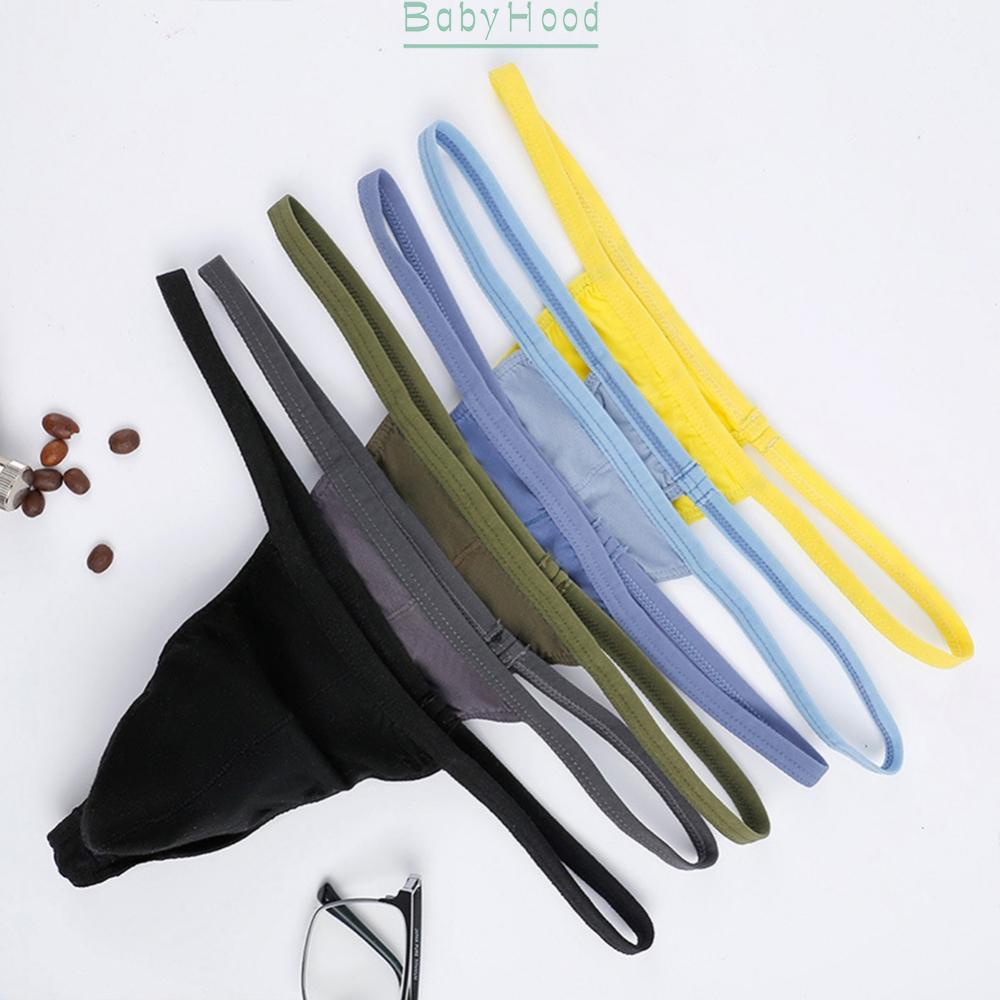 Men's Solid Color Close fitting String Thong Underwear with Soft Modal Waistband#BBHOOD