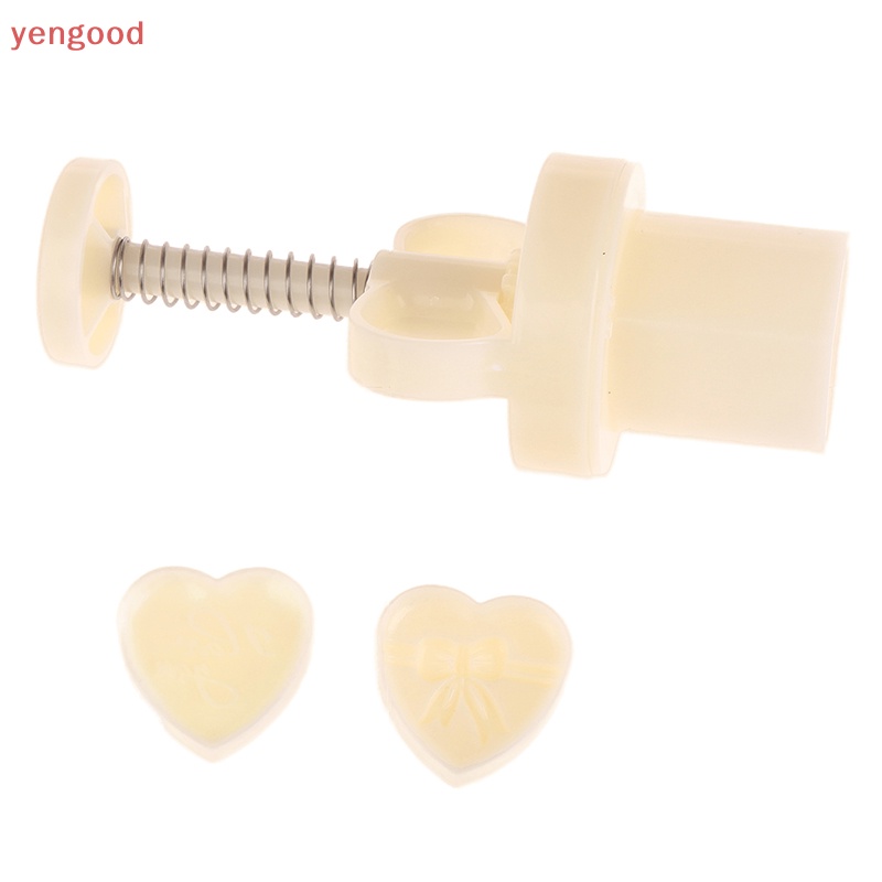 1 Bộ Khuôn Làm Bánh Trung Thu Hình Trái Tim Mini 20g