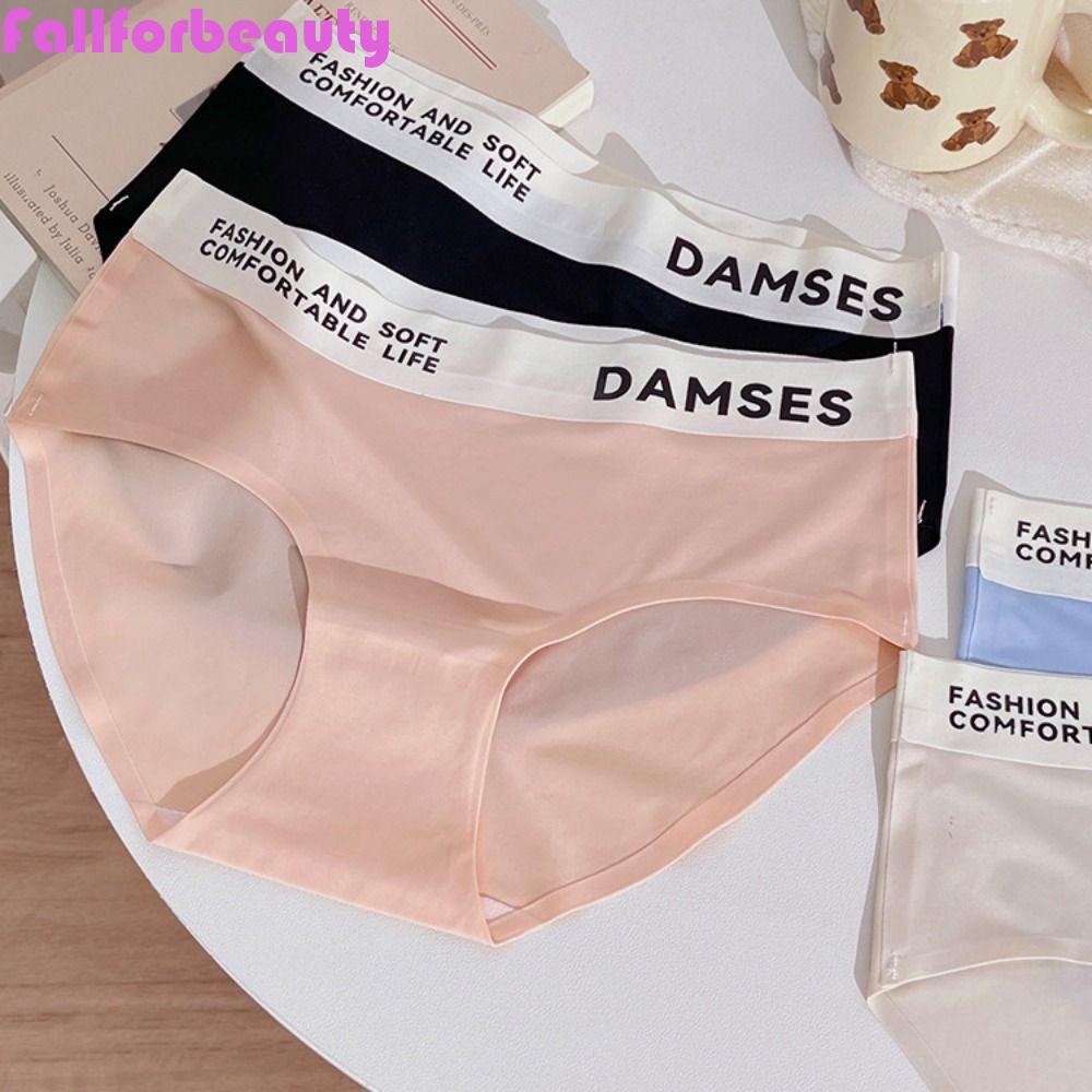 Quần Lót Cotton Không Đường May In Chữ Đơn Giản Cho Nữ
