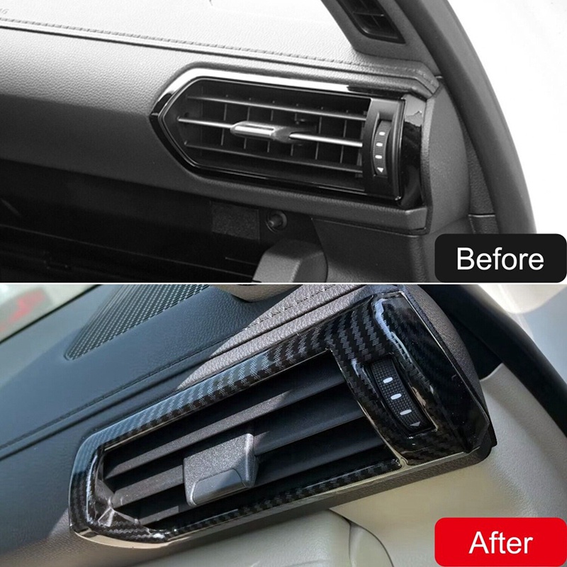 Khung Viền Trang Trí Lỗ Thông Gió Trước Bằng ABS Sợi Carbon Cho Toyota Land Cruiser J300 LC300 2022 2023