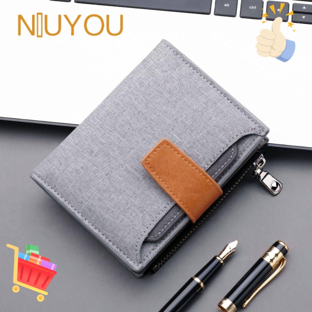 Ví Đựng Tiền Bằng Da PU Và Vải Bạt Mỏng