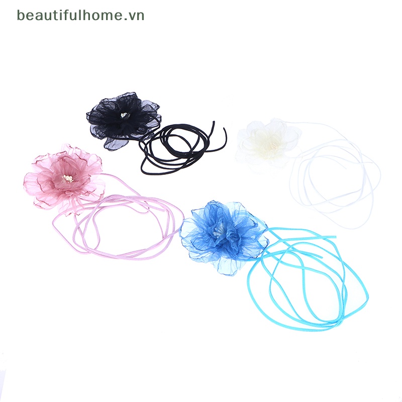 Vòng Cổ Choker Ren Hoa Dáng Dài Thanh Lịch Hợp Thời Trang Cho Nữ [Người Đẹp]
