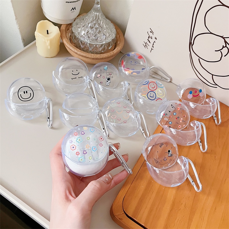 Cho OPPO Enco Air 3 ốp tai ng Case Vỏ Bảo Vệ Hộp Đựng Tai Nghe Trong Suốt In Hoạt Hình