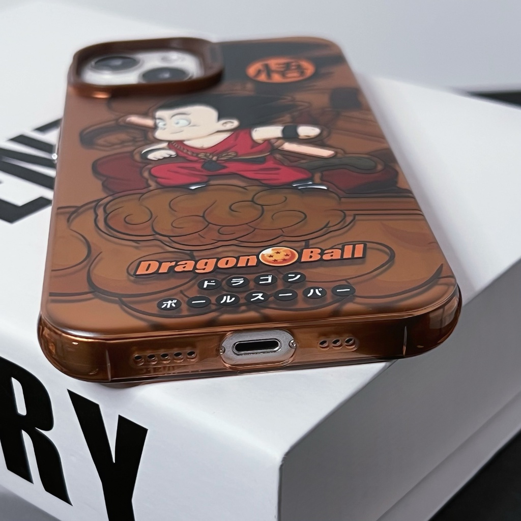 Ốp Điện Thoại TPU Mềm Nhám Trong Suốt Họa Tiết Hoạt Hình Dragon Ball Cho iPhone 14 13 12 11Pro Max