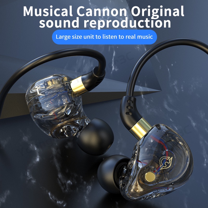 Tai Nghe Nhét Tai Từ Tính Jack 3.5mm Âm Thanh Siêu Trầm Có Micro Và Nút Điều Chỉnh Âm Lượng Tiện Dụng