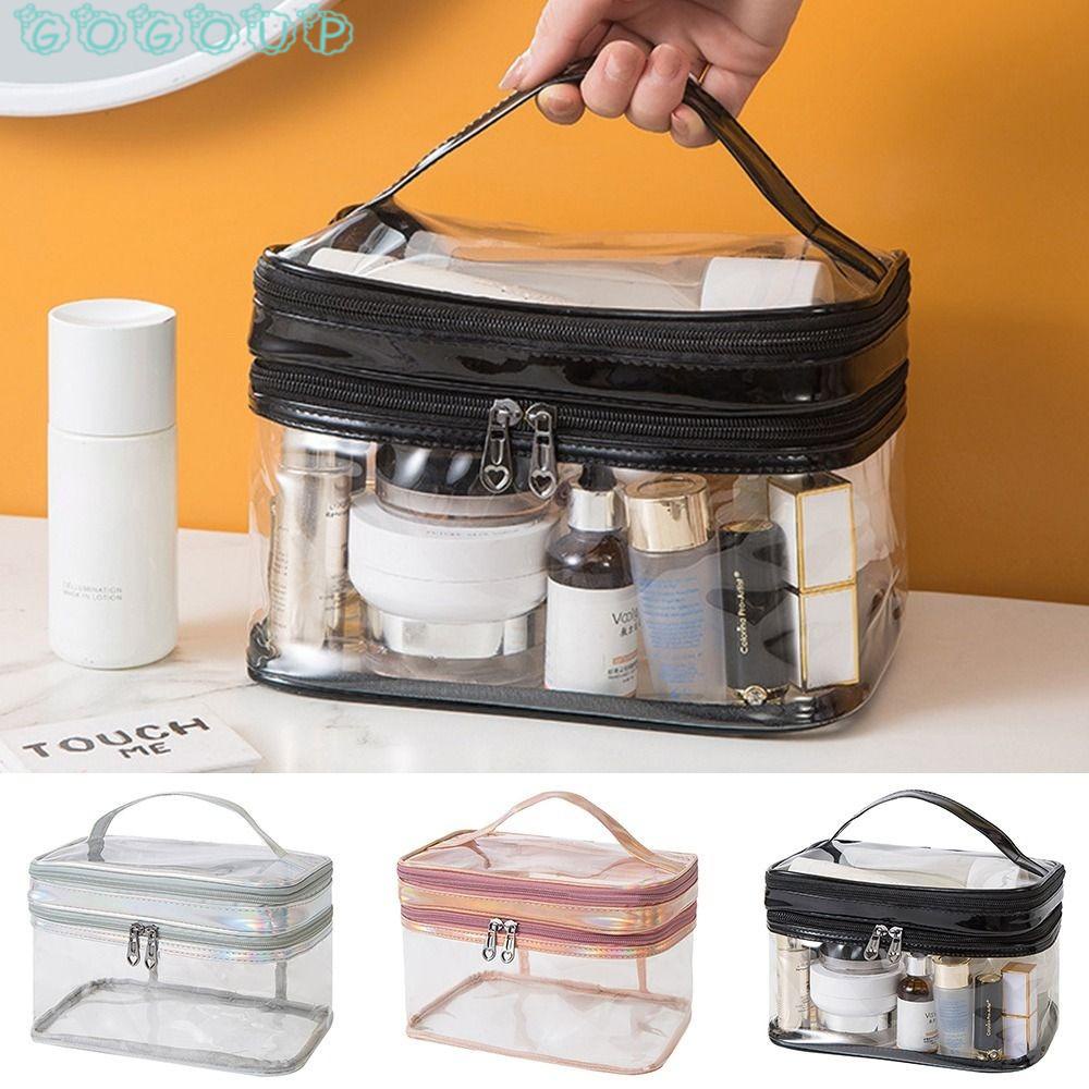 Túi Đựng Mỹ Phẩm Cỡ Lớn Hai Lớp Trong Suốt Chống Thấm Nước